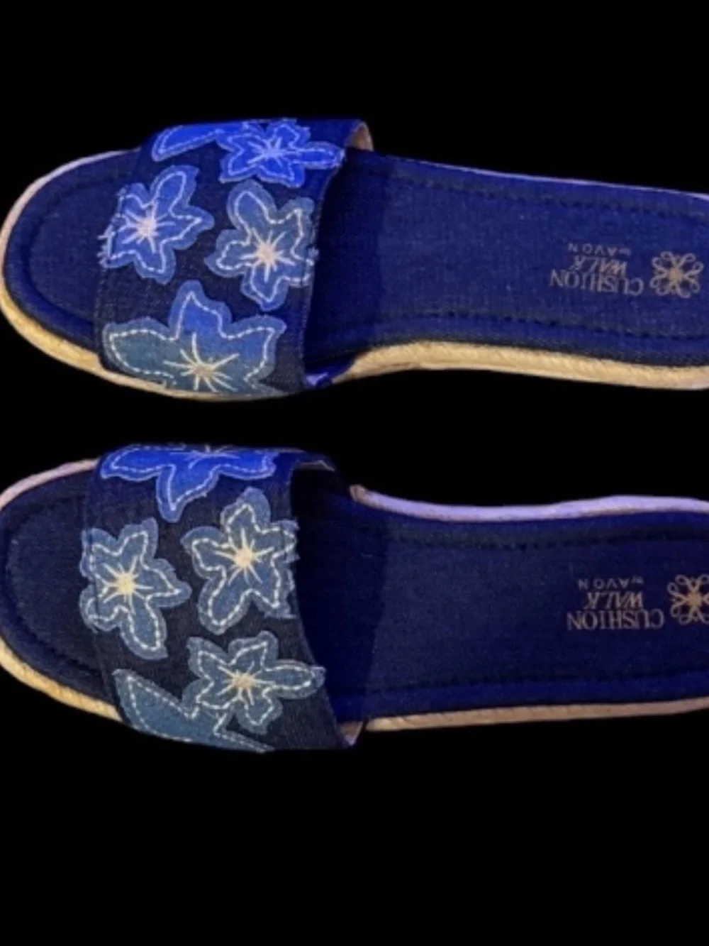 New ~ Avon~ Shoes ~ Cushion Walk ~ Blue Denim ~ Slide Sandals ~ Women’s ~ Size 9